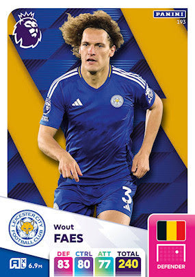 Panini Adrenalyn XL Premier League 2025 - Single LEICESTER CITY Cards (#190 - #207)