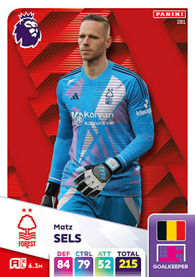 Panini Adrenalyn XL Premier League 2025 - Single NOTTINGHAM FOREST Cards (#280 - #297)