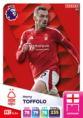 Panini Adrenalyn XL Premier League 2025 - Single NOTTINGHAM FOREST Cards (#280 - #297)