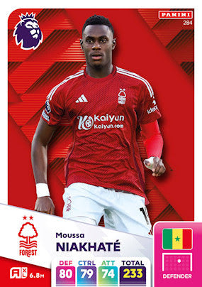 Panini Adrenalyn XL Premier League 2025 - Single NOTTINGHAM FOREST Cards (#280 - #297)