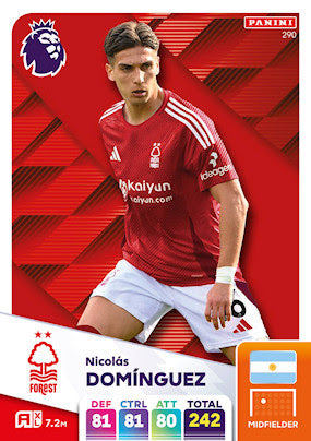 Panini Adrenalyn XL Premier League 2025 - Single NOTTINGHAM FOREST Cards (#280 - #297)