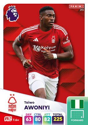 Panini Adrenalyn XL Premier League 2025 - Single NOTTINGHAM FOREST Cards (#280 - #297)