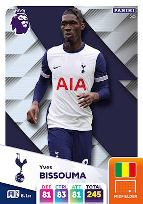 Panini Adrenalyn XL Premier League 2025 - Single TOTTENHAM HOTSPUR Cards (#316 - #333)