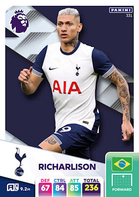 Panini Adrenalyn XL Premier League 2025 - Single TOTTENHAM HOTSPUR Cards (#316 - #333)