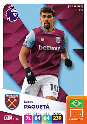 Panini Adrenalyn XL Premier League 2025 - Single WEST HAM UNITED Cards (#334 - #351)