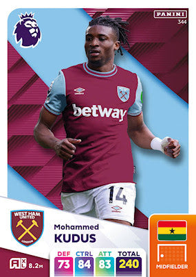 Panini Adrenalyn XL Premier League 2025 - Single WEST HAM UNITED Cards (#334 - #351)