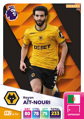 Panini Adrenalyn XL Premier League 2025 - Single WOLVERHAMPTON WANDERERS Cards (#352 - #369)