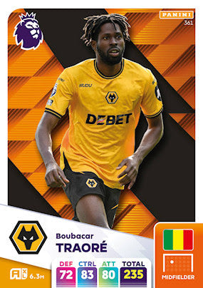 Panini Adrenalyn XL Premier League 2025 - Single WOLVERHAMPTON WANDERERS Cards (#352 - #369)