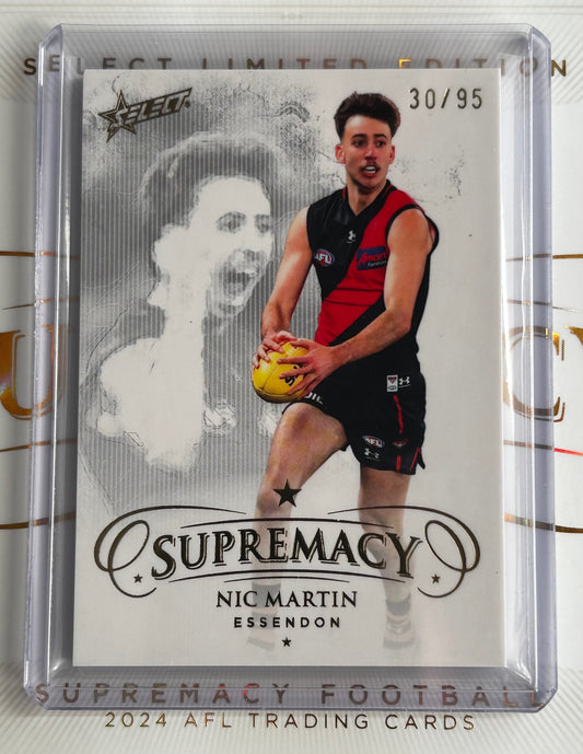 2024 AFL Select Supremacy - NIC MARTIN (ESSENDON) Gold /95 #39