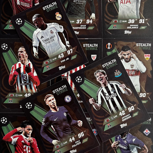 2025-26 Topps UCC Match Attax - STEALTH STRIKE Holographic Foil (#442-#459) 1:2 packs