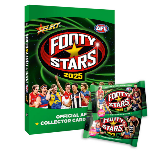 Select AFL Footy Stars 2025 - Binder Album + 2 Packs of Cards