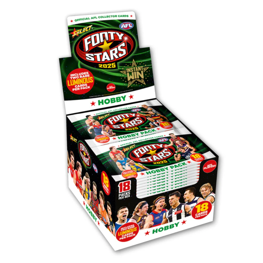 Select AFL Footy Stars Hobby 2025 - Box of 18 Packets