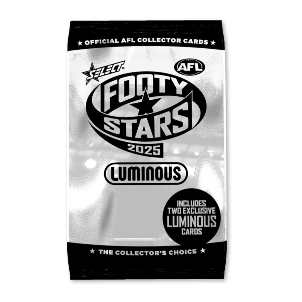 Select AFL Footy Stars 2025 - Blaster Box (inc 2 Exclusive Pink Dragon Scale Luminous Cards)