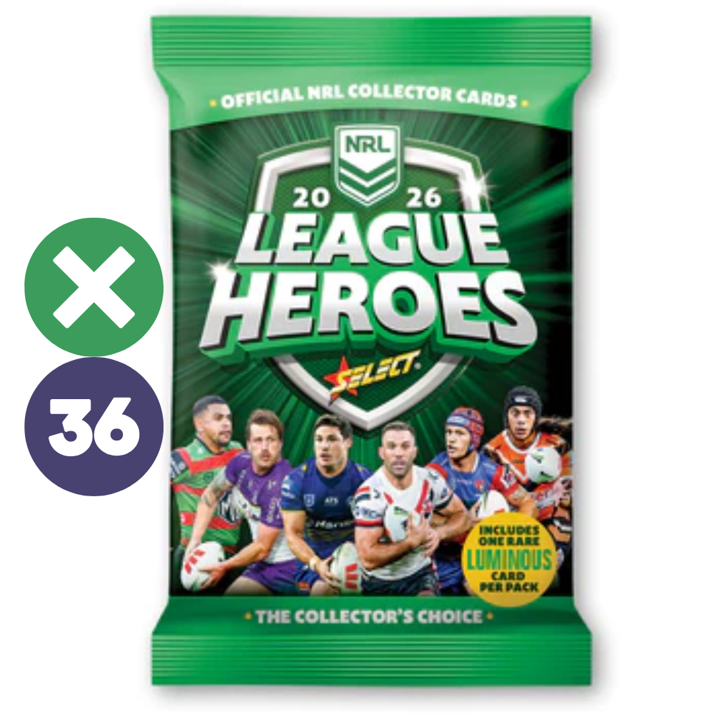 2026 Select NRL League Heroes - Trading Card Box (36 Packs)