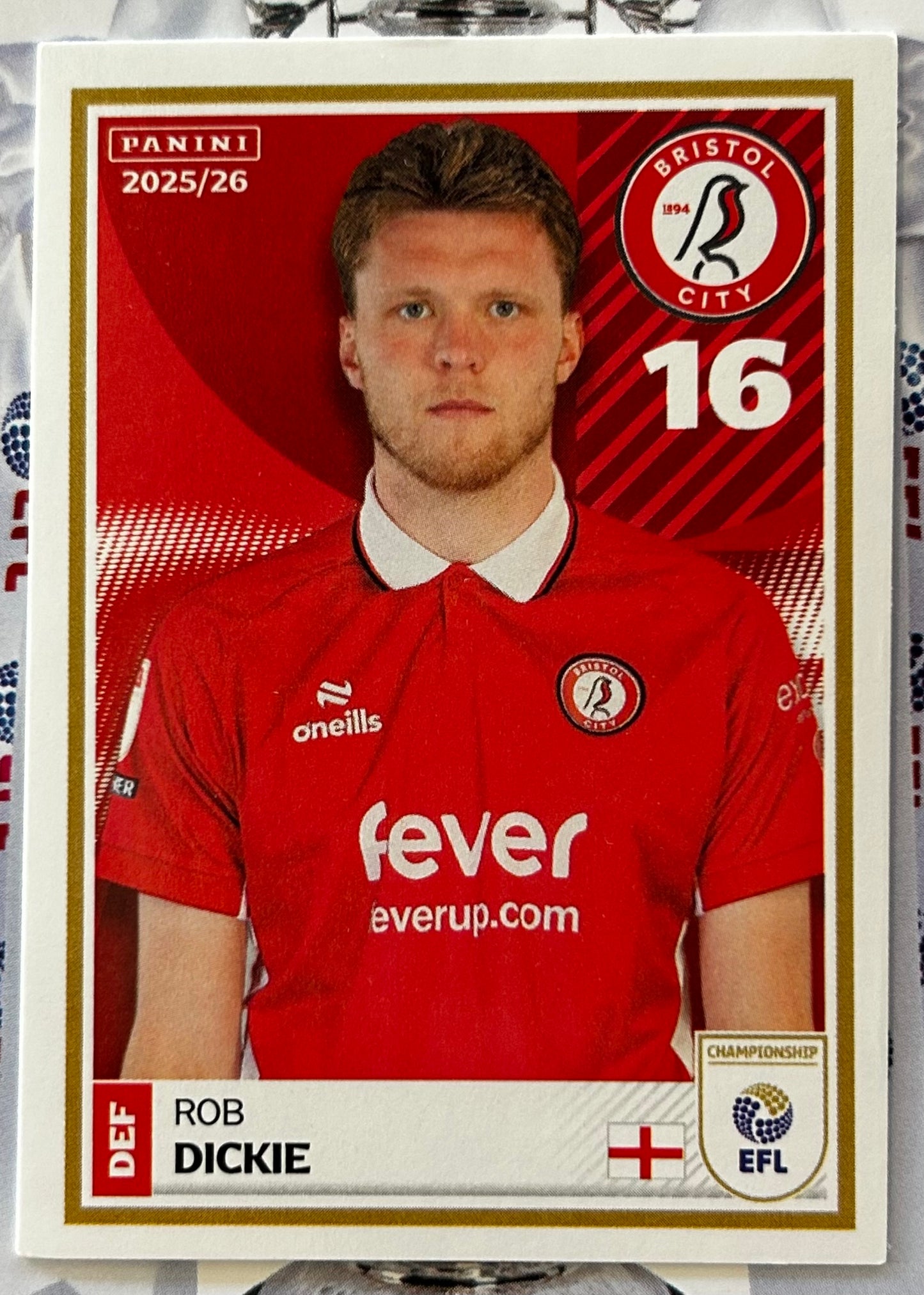 Panini EFL 2025-26 Sticker Collection - Single BRISTOL CITY Stickers (#53 - #70)
