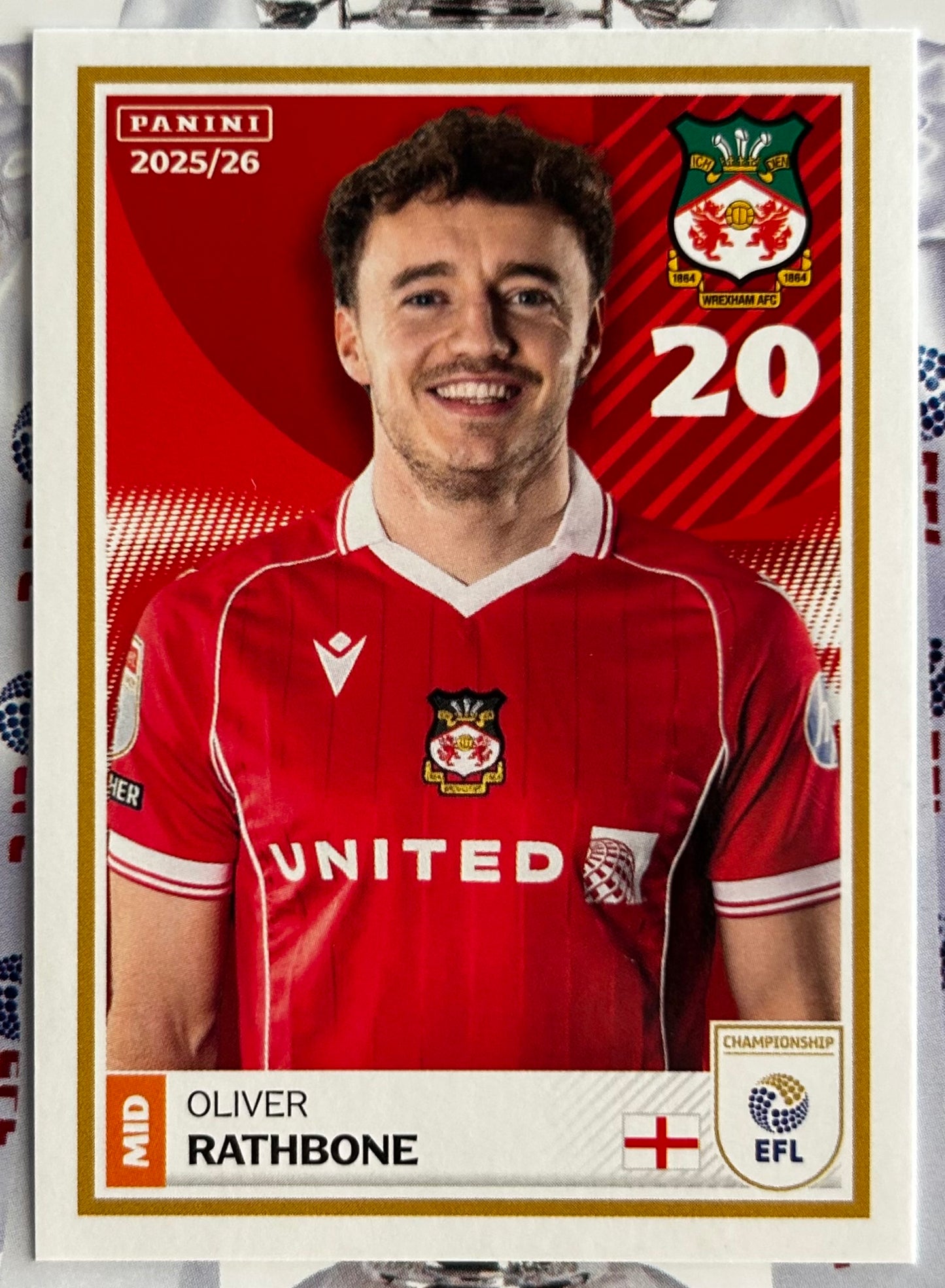 Panini EFL 2025-26 Sticker Collection - Single WREXHAM Stickers (#455 - #472)
