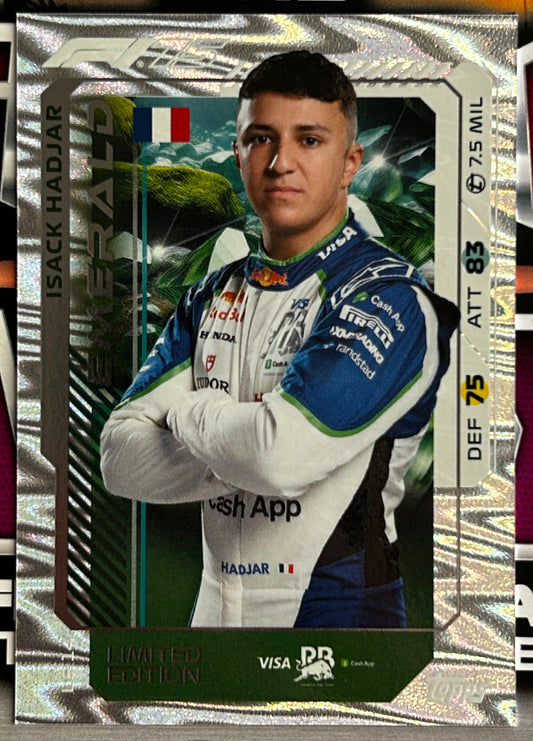 Topps F1 Turbo Attax 2025 - ISACK HADJAR (VCARB) Emerald Limited Edition LE14