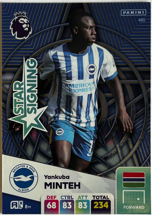 Panini Adrenalyn XL Premier League 2025 - YANKUBA MINTEH (BRIGHTON) Star Signing 480