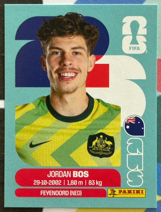 Panini FIFA World Cup 2026 Official Sticker Collection - JORDAN BOS (AUSTRALIA) AUS6