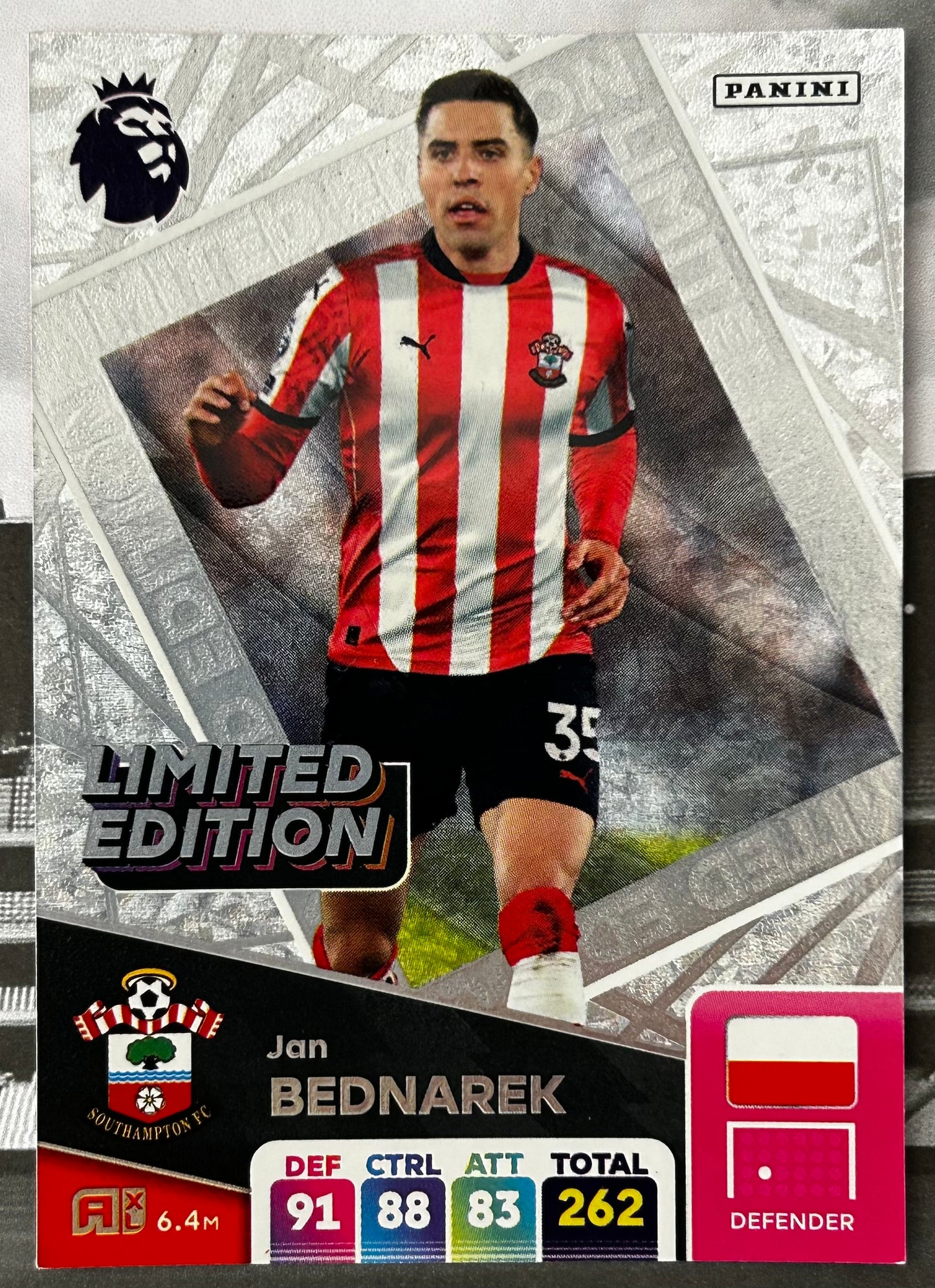 Panini Adrenalyn XL Premier League 2025 - JAN BEDNAREK (SOUTHAMPTON) Limited Edition