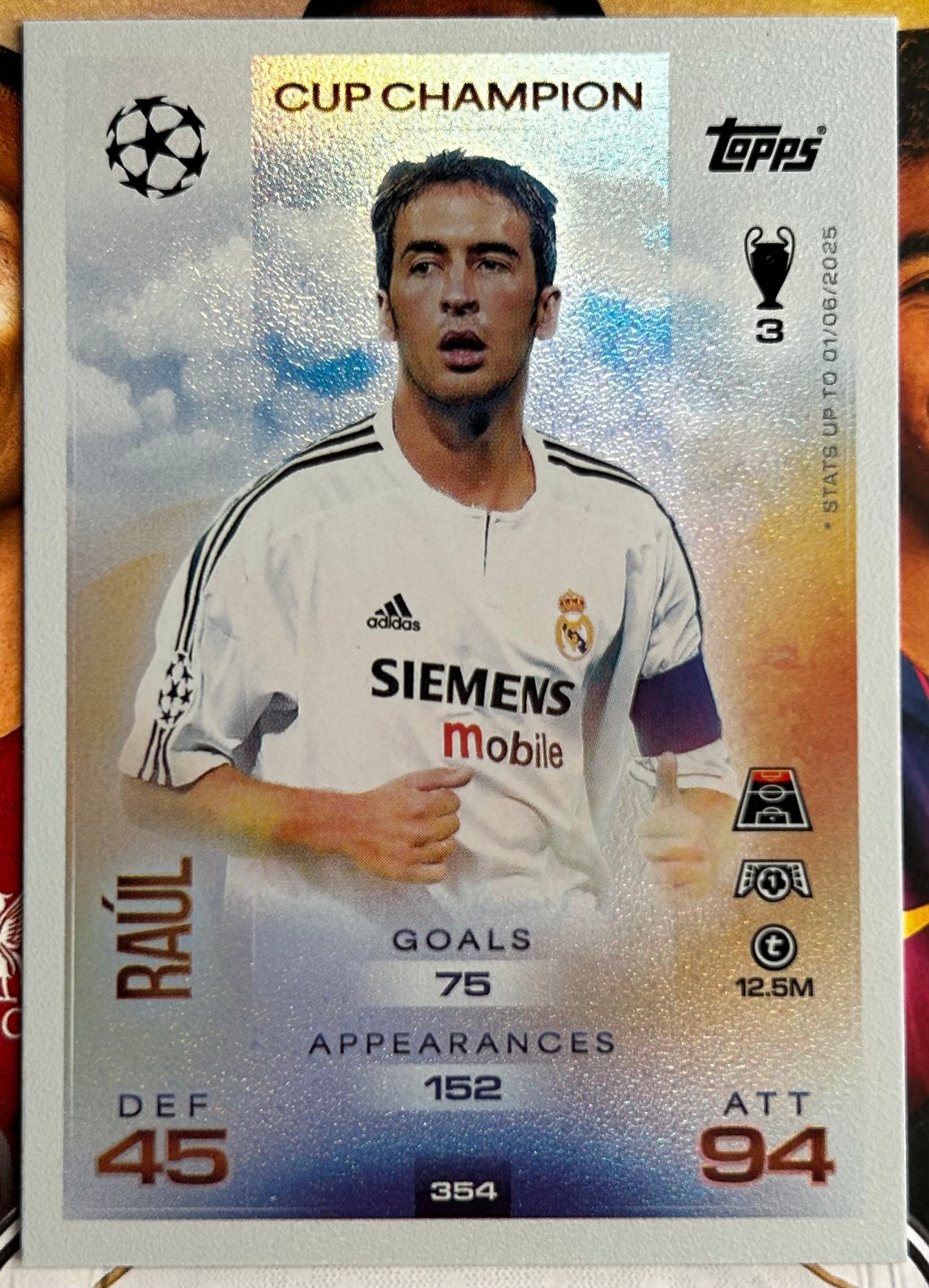 2025-26 Topps UCC Match Attax - CUP CHAMPIONS Rainbow Foil (#343-#360) 1:3 packs