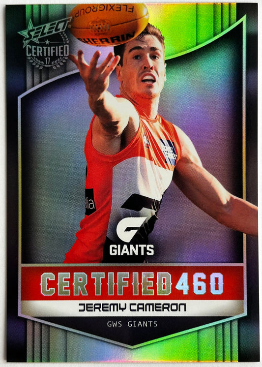 Select AFL 2017 Certified - JEREMY CAMERON (GWS GIANTS) Certified 460 C102
