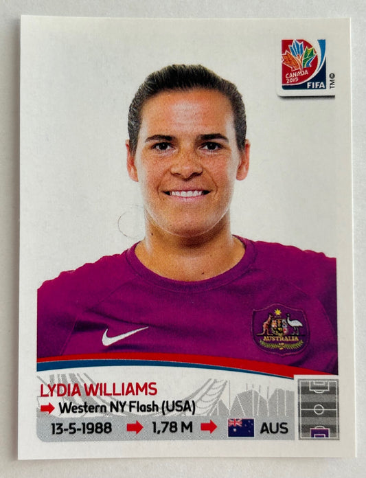 Panini FIFA Women's World Cup Canada 2015 - LYDIA WILLIAMS (AUSTRALIA) Sticker #273