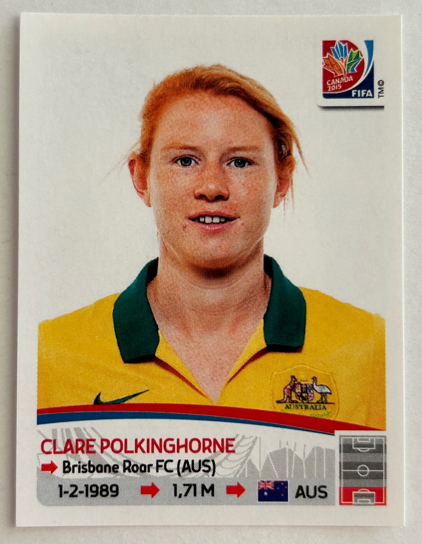 Panini FIFA Women's World Cup Canada 2015 - CLARE POLKINGHORNE (AUSTRALIA) Sticker #275