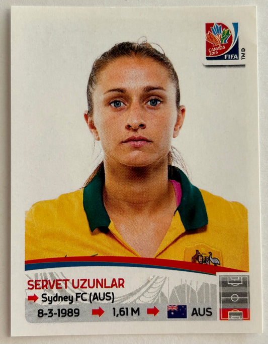 Panini FIFA Women's World Cup Canada 2015 - SERVET UZUNLAR (AUSTRALIA) Sticker #276