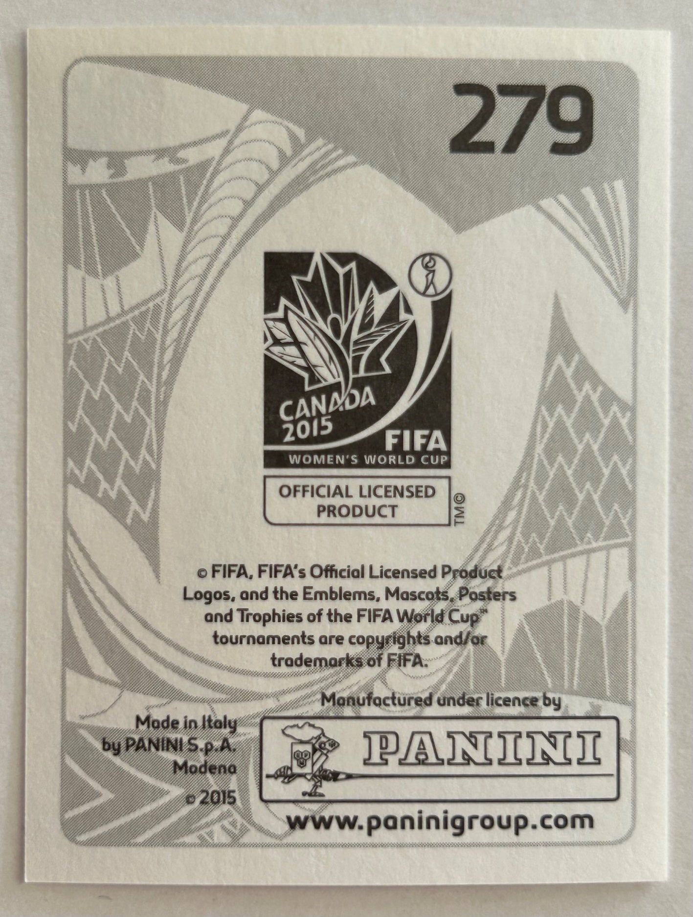 Panini FIFA Women's World Cup Canada 2015 - ELISE KELLOND-KNIGHT (AUSTRALIA) Sticker #279