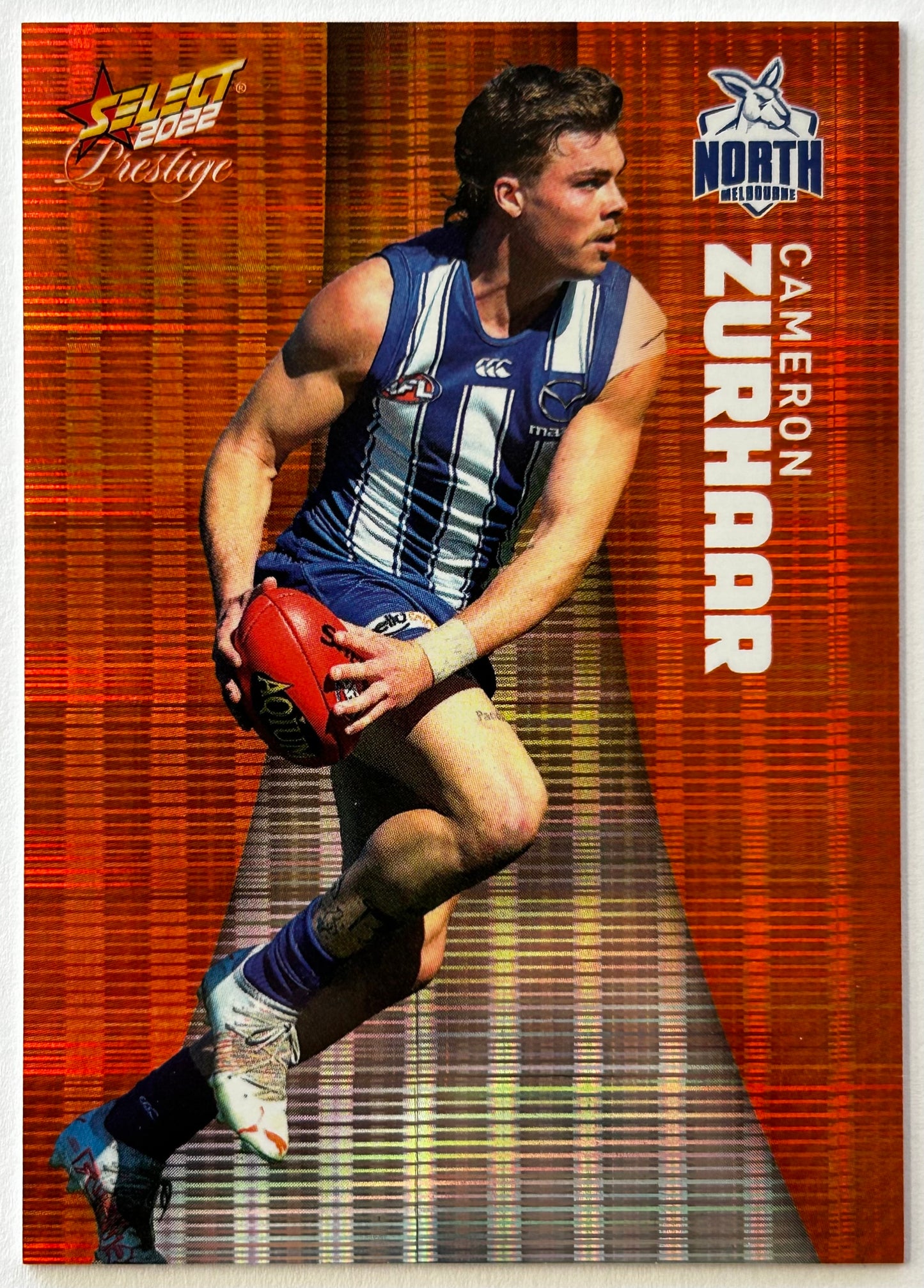 2022 AFL Select Prestige - CAMERON ZURHAAR (NORTH MELBOURNE) Orange #109 /210