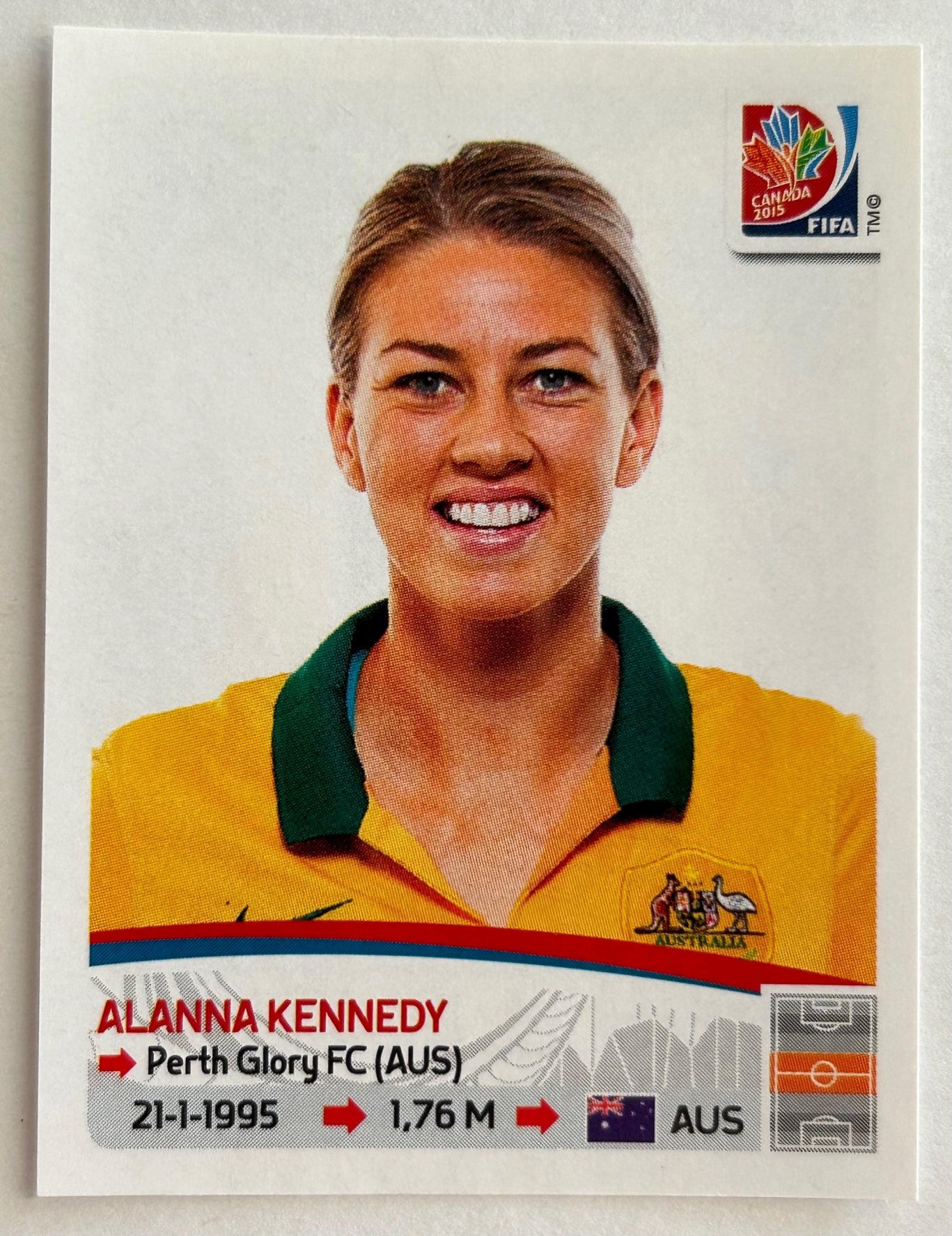Panini FIFA Women's World Cup Canada 2015 - ALANNA KENNEDY (AUSTRALIA) Sticker #280
