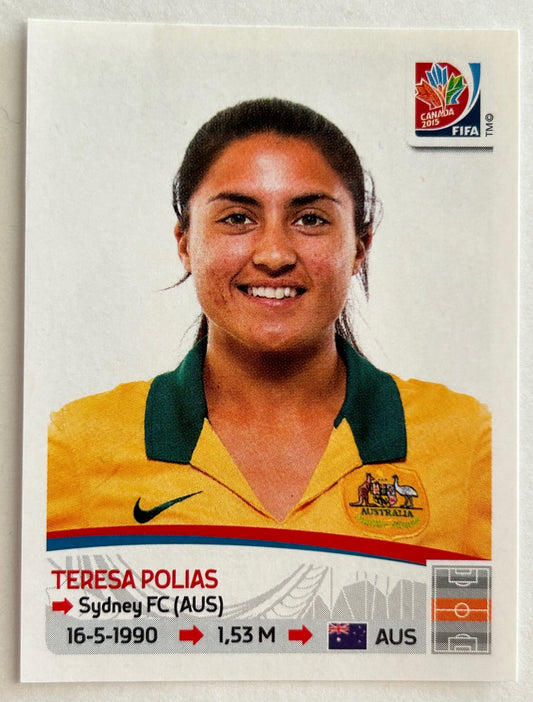 Panini FIFA Women's World Cup Canada 2015 - TERESA POLIAS (AUSTRALIA) Sticker #281