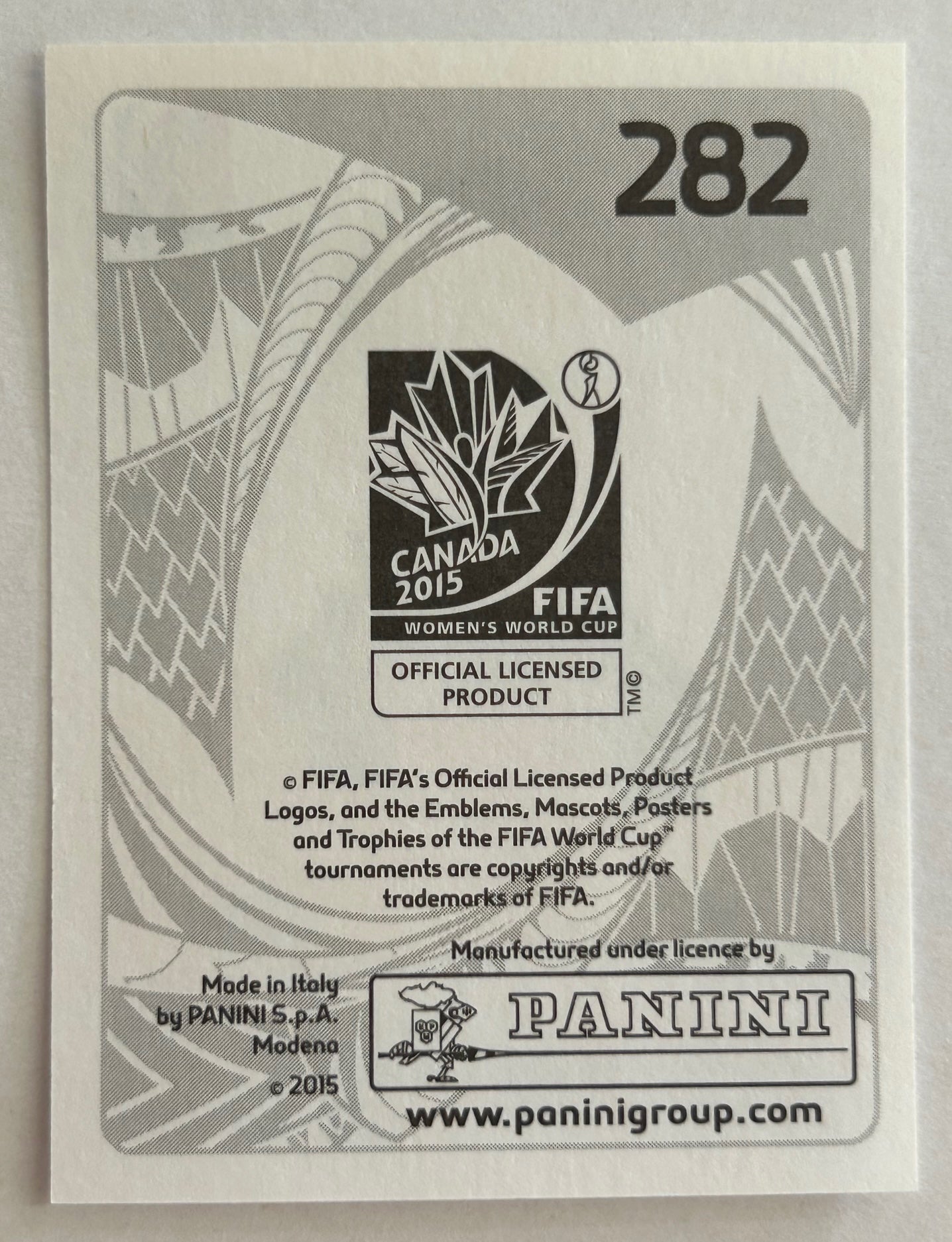 Panini FIFA Women's World Cup Canada 2015 - EMILY VAN EGMOND (AUSTRALIA) Sticker #282