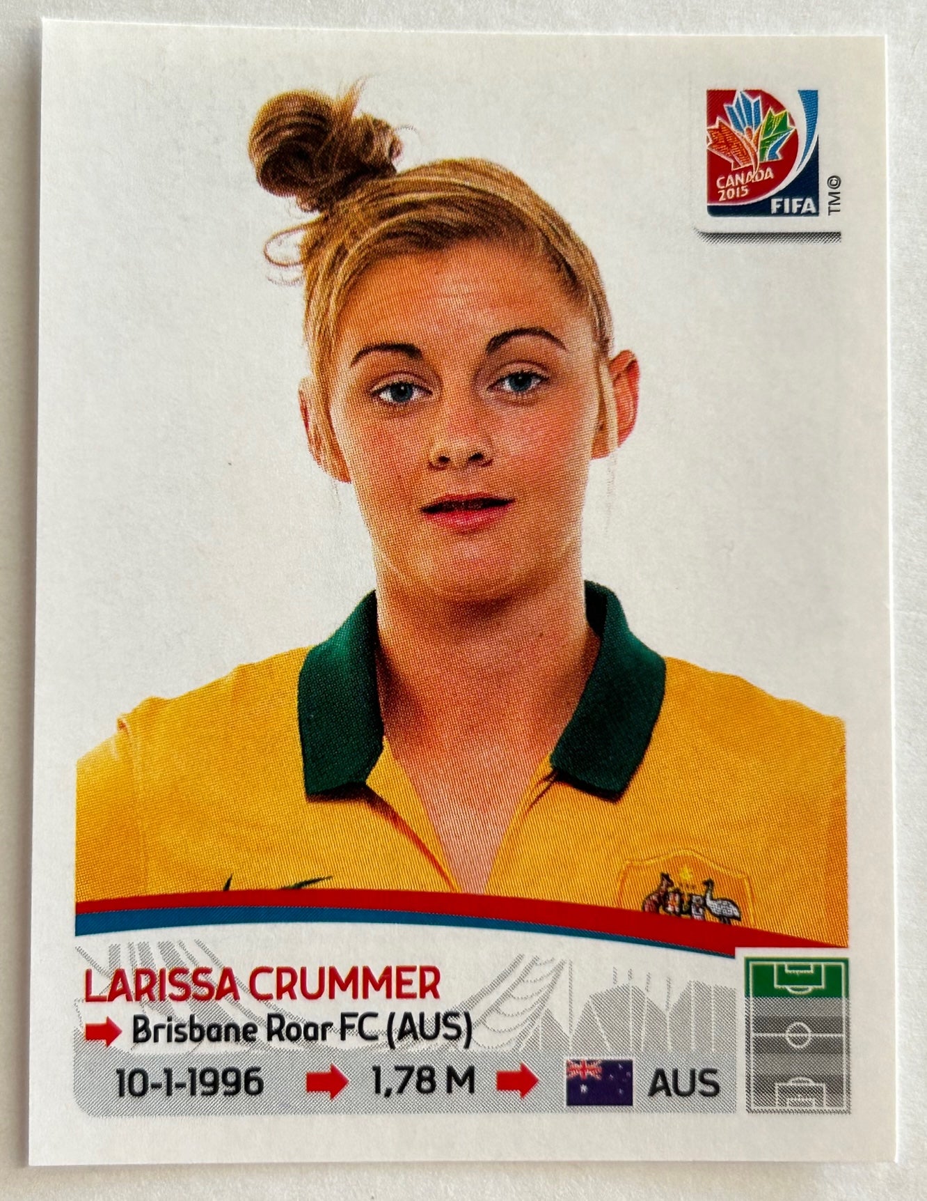 Panini FIFA Women's World Cup Canada 2015 - LARISSA CRUMMER (AUSTRALIA) Sticker #283