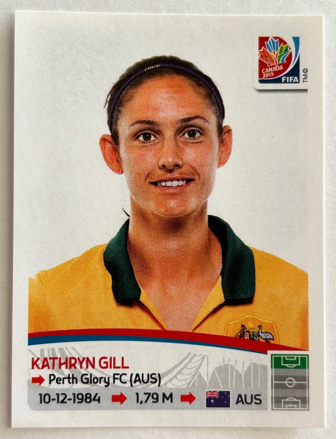 Panini FIFA Women's World Cup Canada 2015 - KATHRYN GILL (AUSTRALIA) Sticker #285