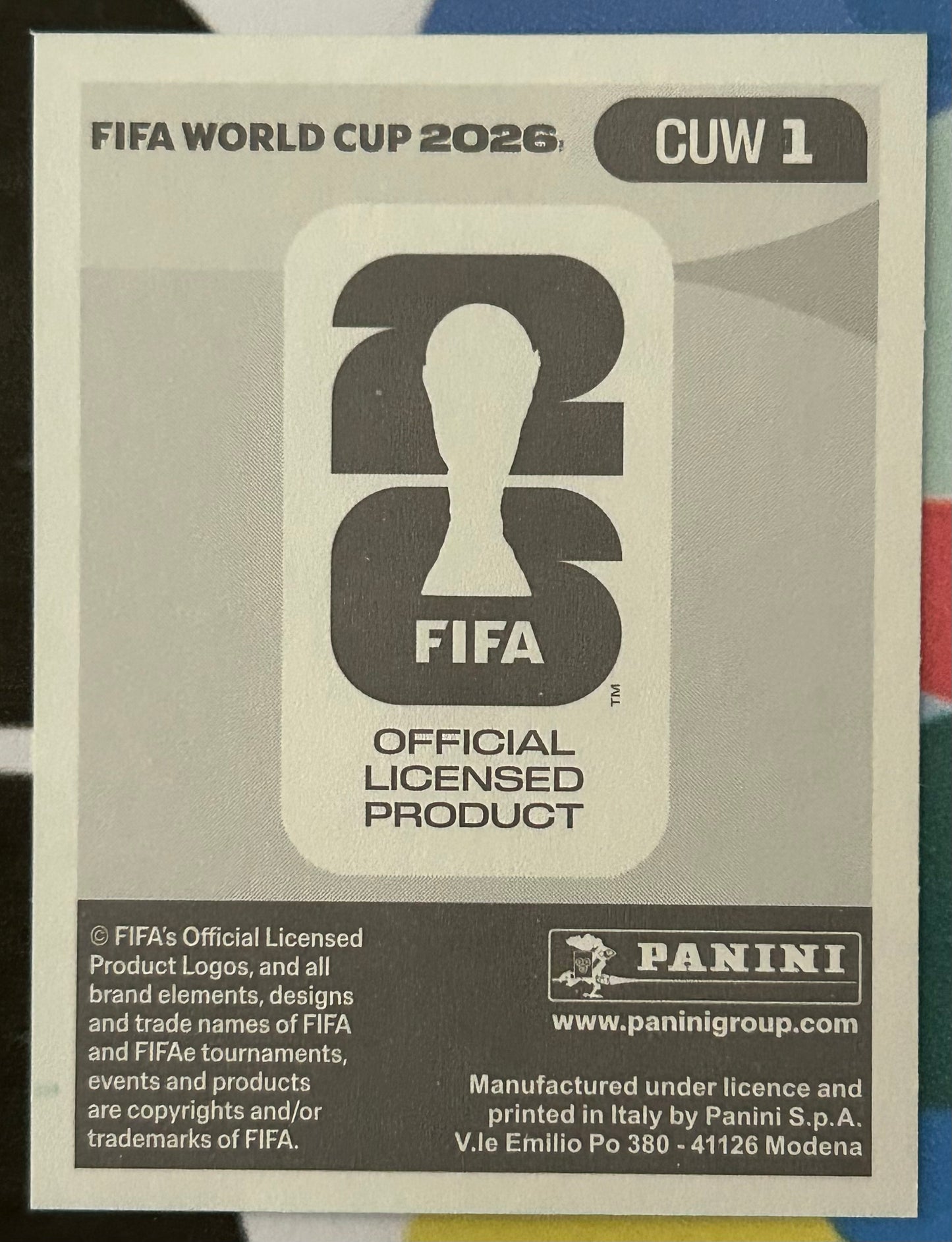 Panini FIFA World Cup 2026 Official Sticker Collection - EMBLEM (CURACAO) Foil Sticker CUW1
