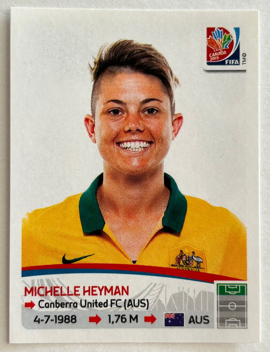 Panini FIFA Women's World Cup Canada 2015 - MICHELLE HEYMAN (AUSTRALIA) Sticker #286