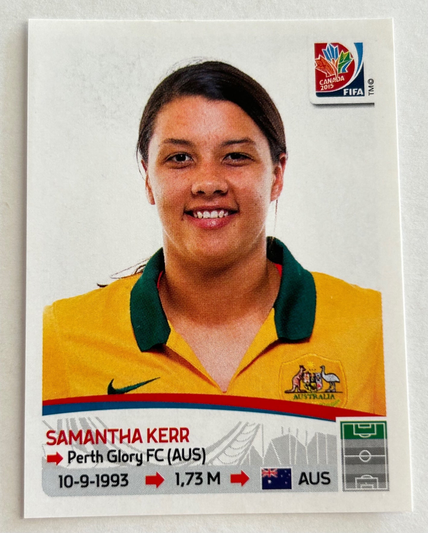 Panini FIFA Women's World Cup Canada 2015 - SAMANTHA KERR (AUSTRALIA) Sticker #287