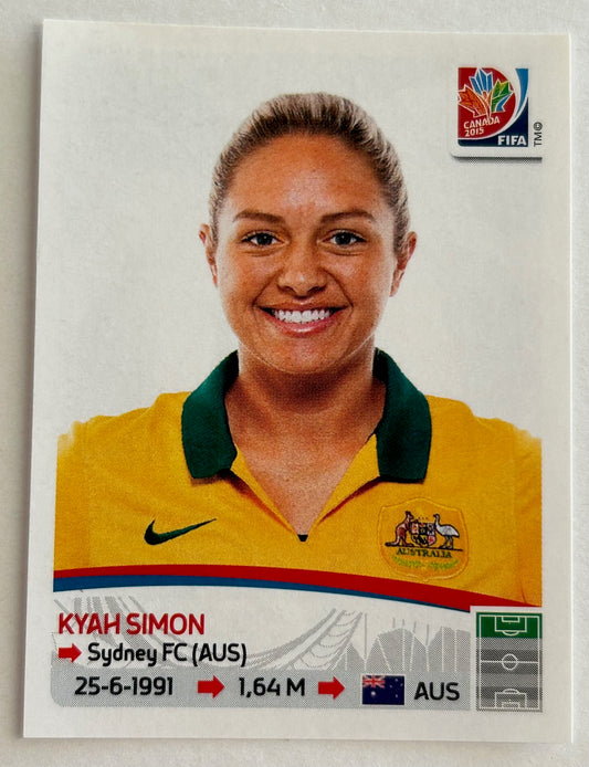 Panini FIFA Women's World Cup Canada 2015 - KYAH SIMON (AUSTRALIA) Sticker #288