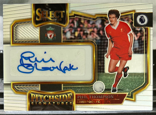 2022-23 Panini Select Premier League Soccer - PHIL THOMPSON (LIVERPOOL) Pitchside Signatures Silver Prizm PS-PTO