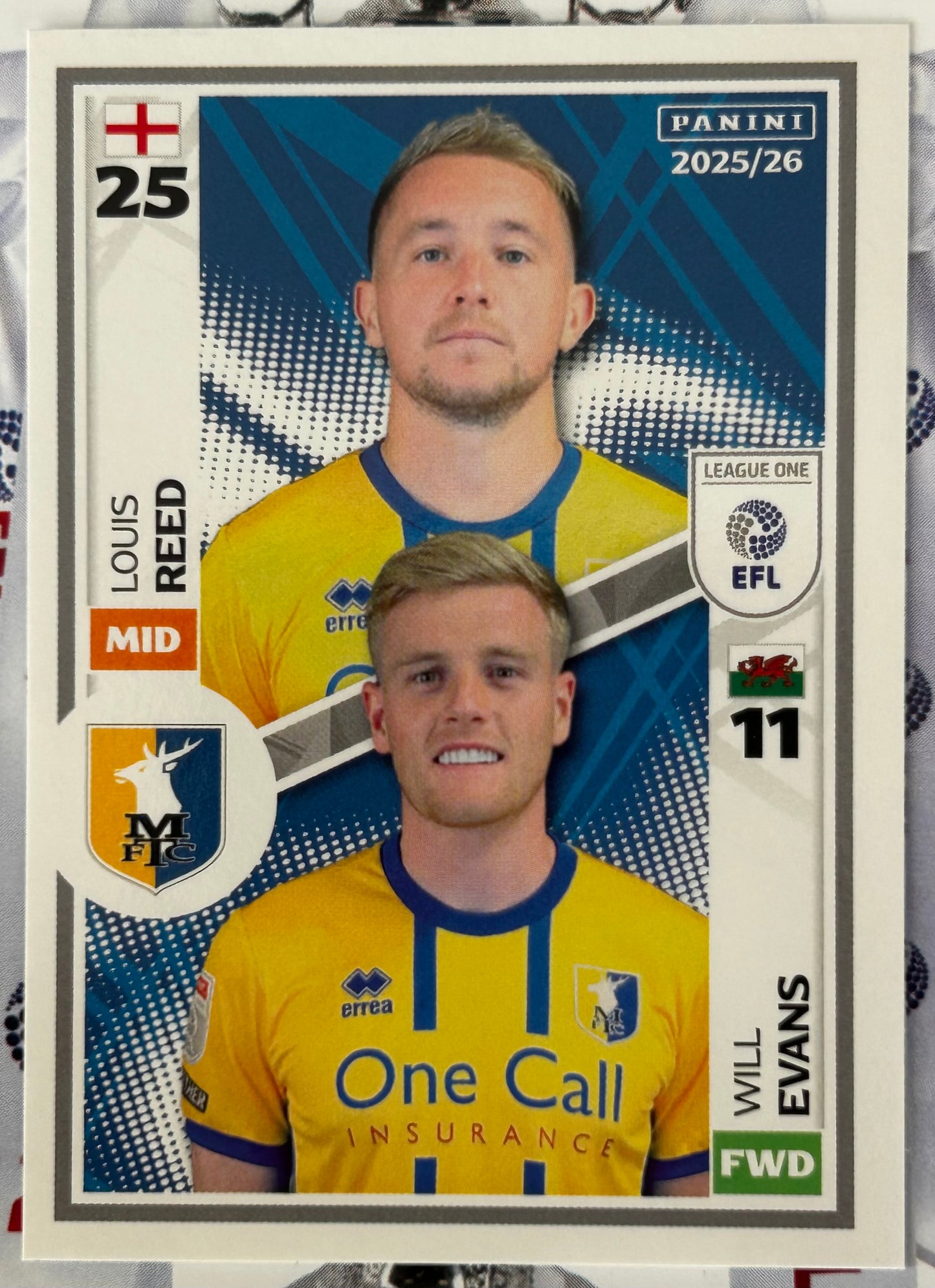 Panini EFL 2025-26 Sticker Collection - Single LEAGUE ONE Stickers (#581 - #628)