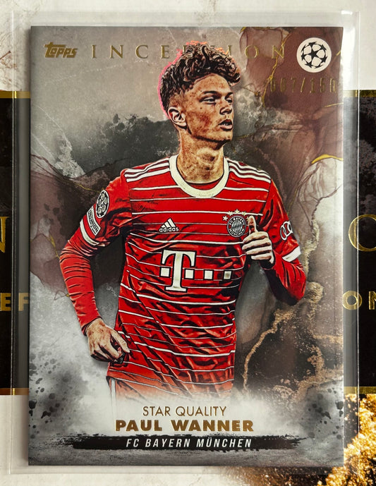 Topps UEFA Inception 2023 - PAUL WANNER (BAYERN MUNICH) Star Quality Silver Parallel /150