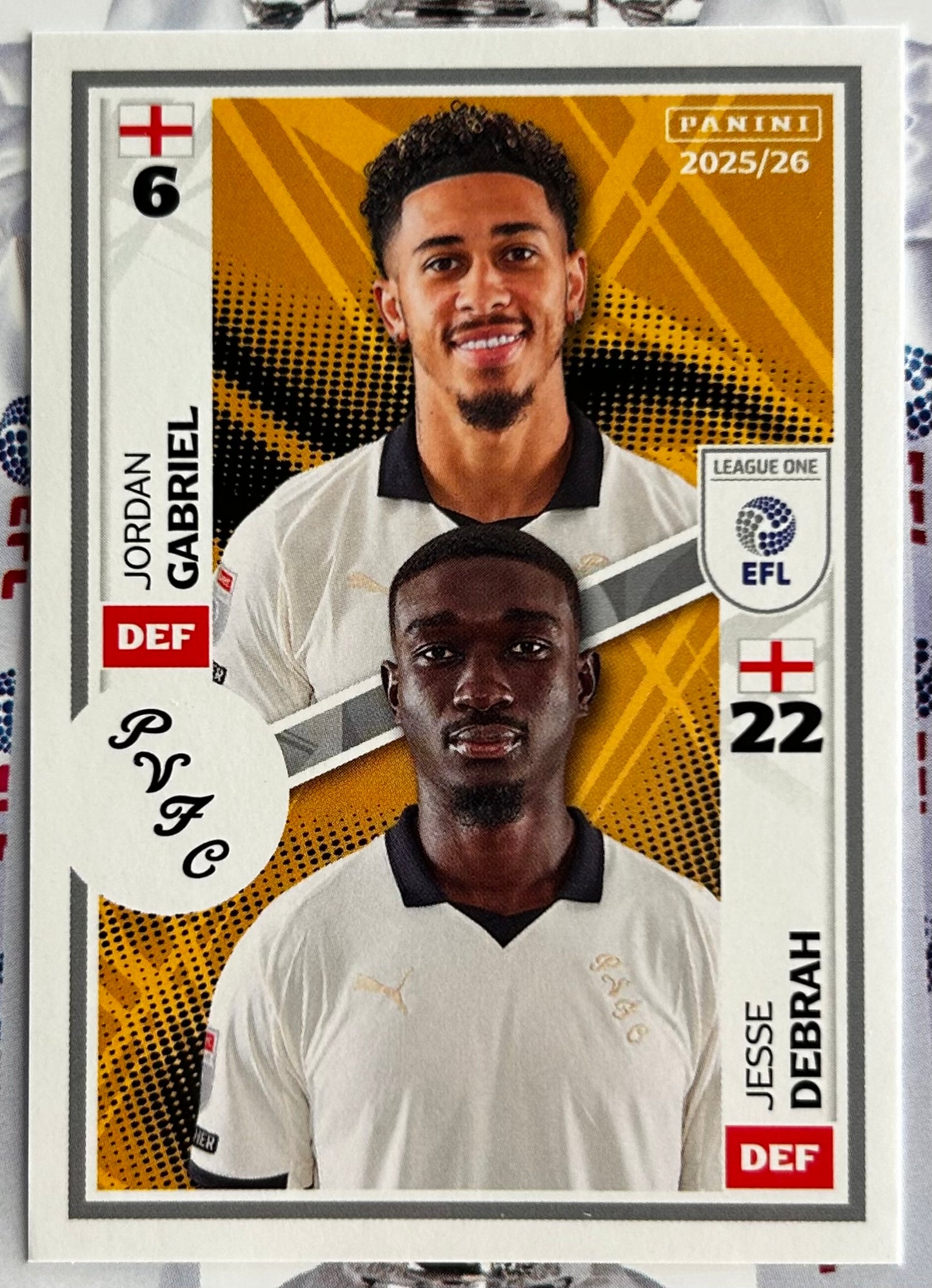 Panini EFL 2025-26 Sticker Collection - Single LEAGUE ONE Stickers (#581 - #628)