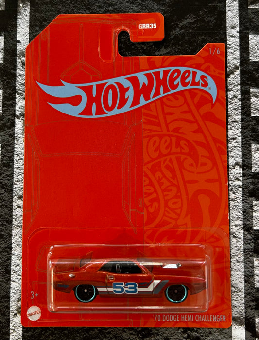 Mattel Hot Wheels Diecast 1:64 - '70 Dodge Hemi Challenger 1/6 53rd Anniversary series