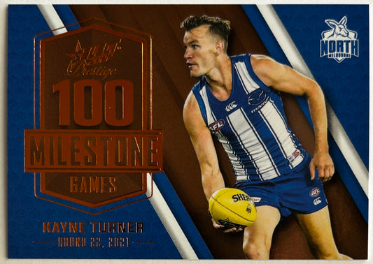 2022 AFL Select Prestige - KAYNE TURNER (NORTH MELBOURNE) Milestones MGP58 /195