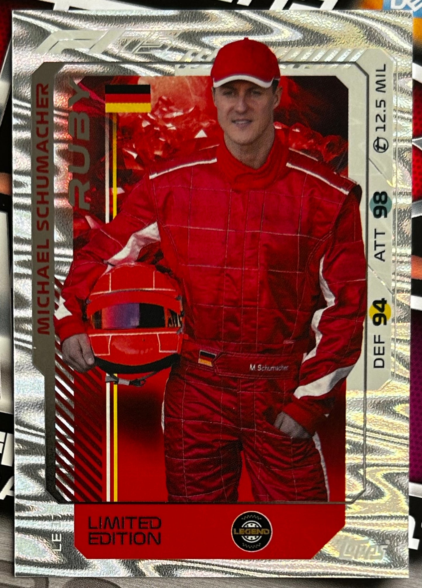 Topps F1 Turbo Attax 2025 - MICHAEL SCHUMACHER (LEGEND) Ruby Limited Edition LE17