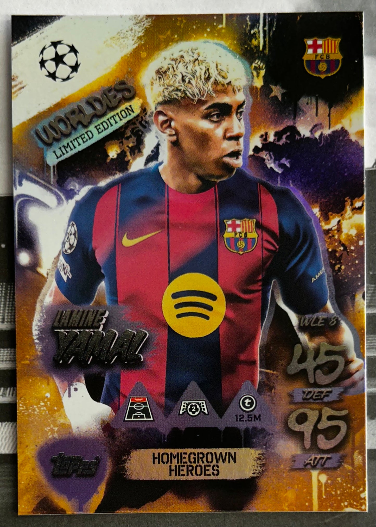 2025-26 Topps UCC Match Attax - LAMINE YAMAL (FC BARCELONA) Worldies Limited Edition WLE8
