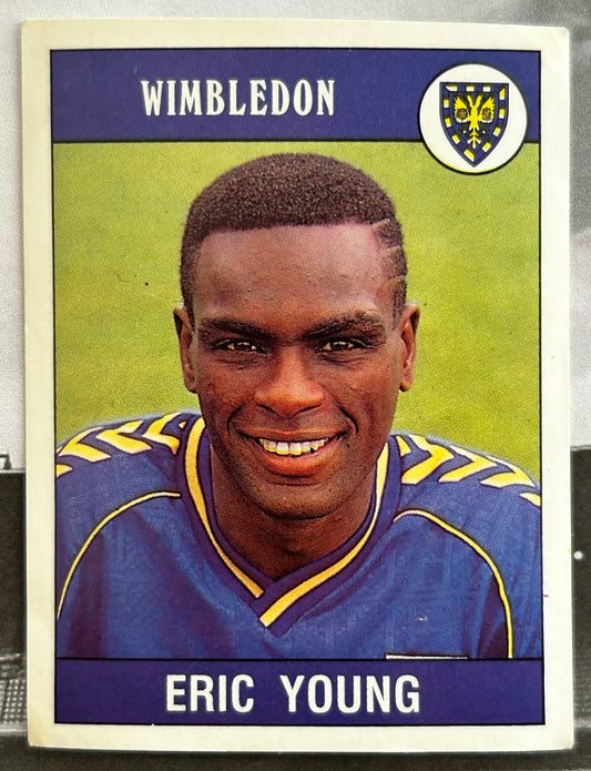Panini Football 90 Sticker - ERIC YOUNG (WIMBLEDON) #295