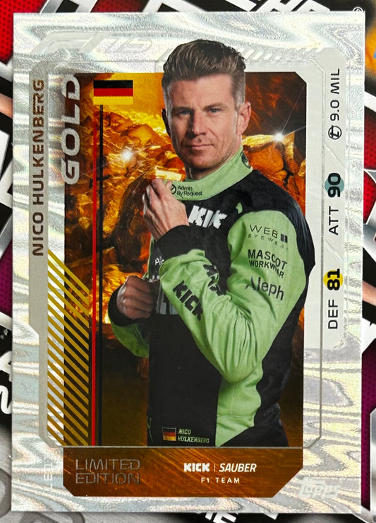 Topps F1 Turbo Attax 2025 - NICO HULKENBERG (KICK SAUBER) Gold Limited Edition LE11